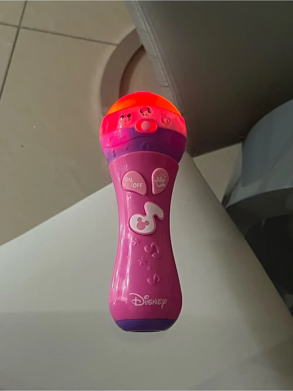 Disney Baby/Toddler Minnie Mouse Microphone + Musical spinning Toy bundle